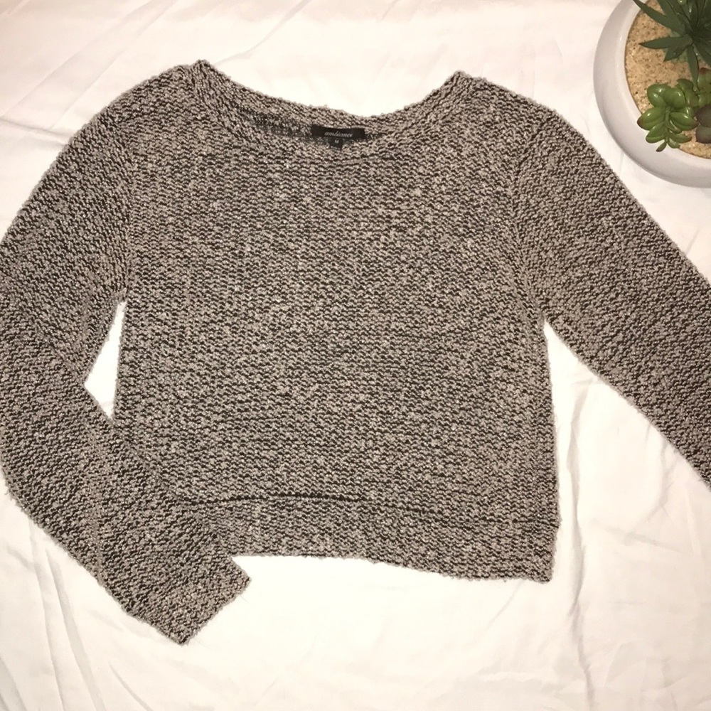 Grey Cropped Sweater